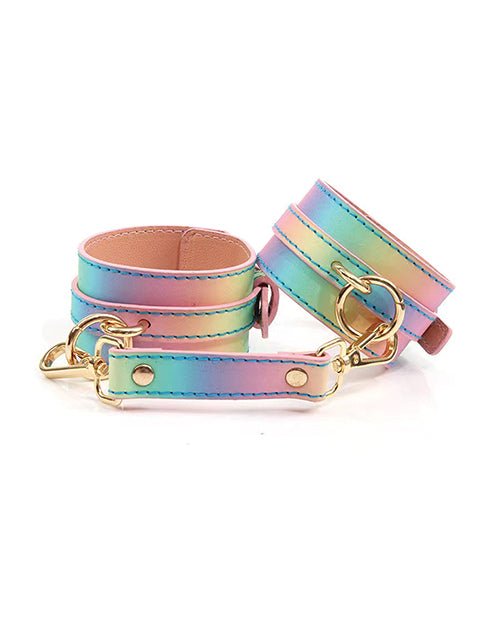 Hello Sexy! Hot Bitch Cuffs & Collar - Iridescent Rainbow | Shop Lowest Prices at Funlove.com