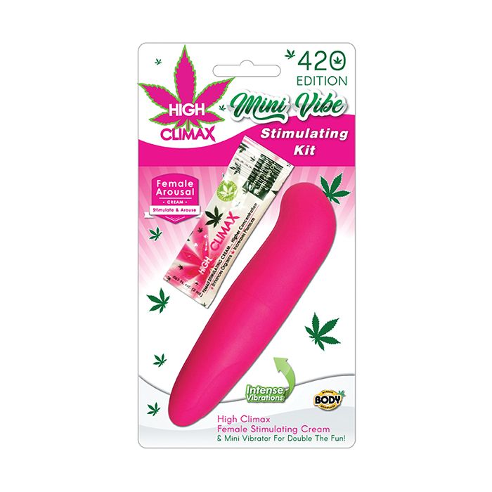 High Climax Mini Vibe Stimulating Kit w/Hemp Seed Oil - Pink | Shop Lowest Prices at Funlove.com