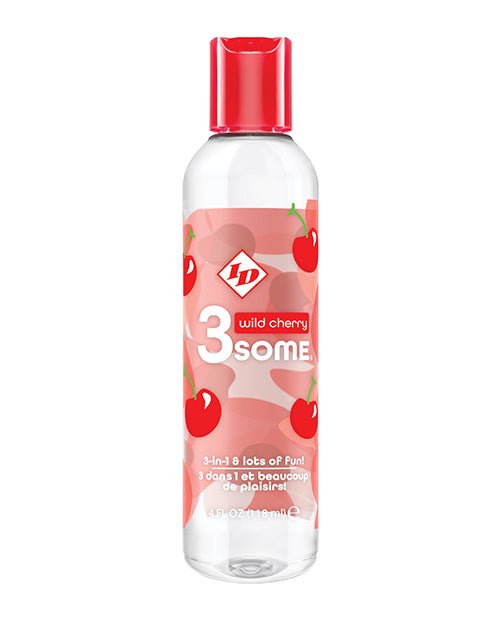 ID 3some 3 in 1 Lubricant - 4 oz Wild Cherry | Shop Lowest Prices at Funlove.com