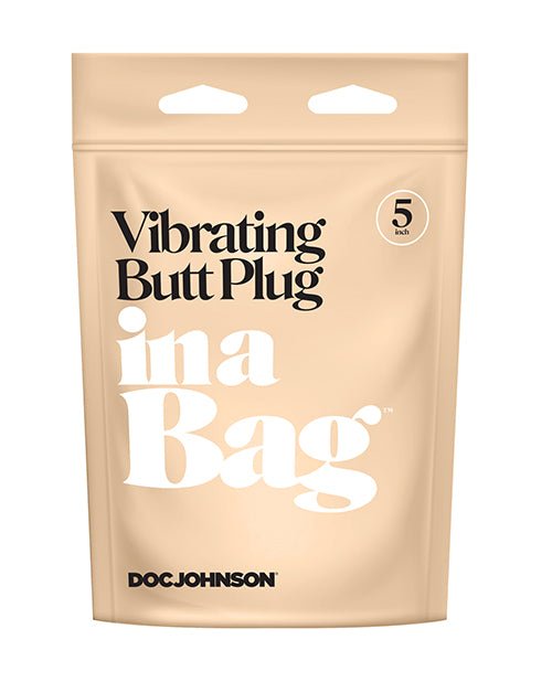 In A Bag 5" Vibrating Butt Plug - Black | Shop Lowest Prices at Funlove.com