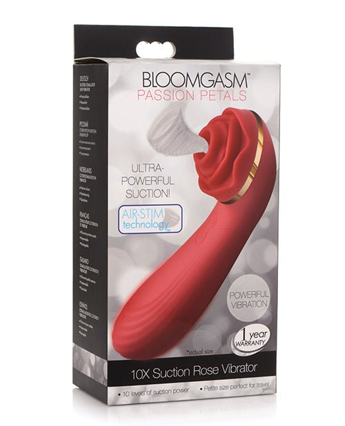 Inmi Bloomgasm Passion Petals Rose 10X Suction & Vibrator - Red | Shop Lowest Prices at Funlove.com