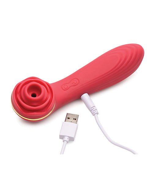 Inmi Bloomgasm Passion Petals Rose 10X Suction & Vibrator - Red | Shop Lowest Prices at Funlove.com