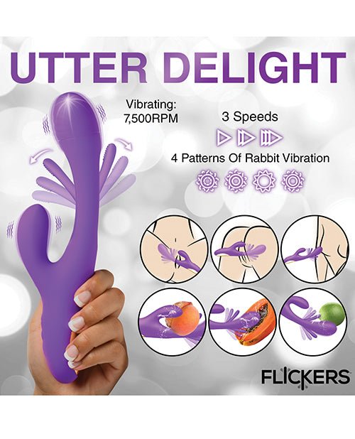 Inmi Tri - Flick Flicking Rabbit Vibrator - Purple | Shop Lowest Prices at Funlove.com
