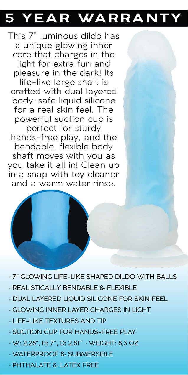 Intrigue The Phantom Glow in the Dark Dildo | Shop Lowest Prices at Funlove.com