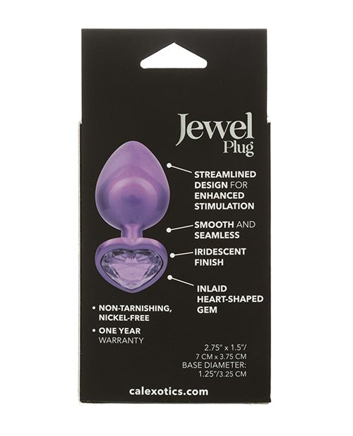 Jewel Amethyst Heart Butt Plug - Large, Purple | Shop Lowest Prices at Funlove.com