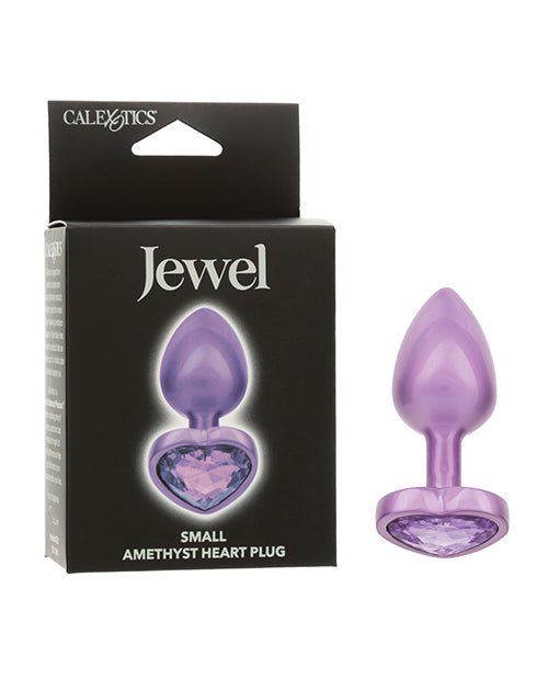 Jewel Amethyst Heart Butt Plug - Small, Purple | Shop Lowest Prices at Funlove.com