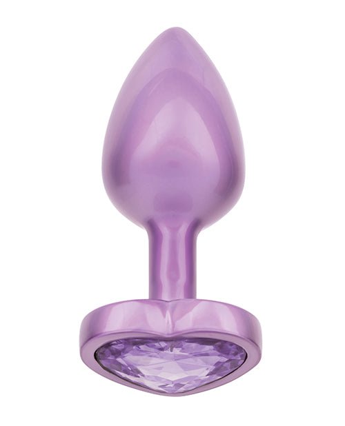 Jewel Amethyst Heart Butt Plug - Small, Purple | Shop Lowest Prices at Funlove.com