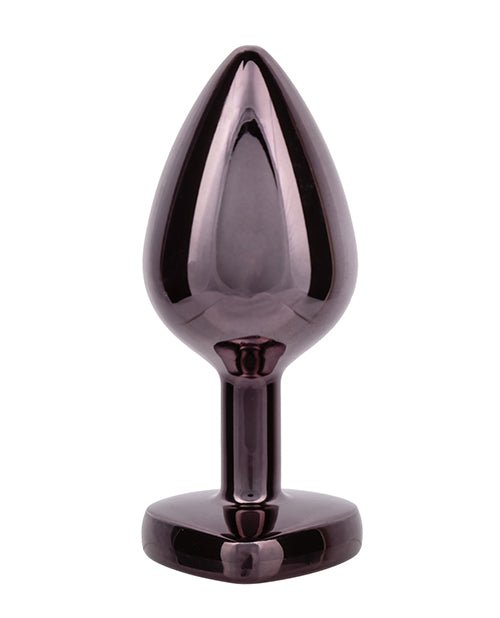 Jewel Black Diamond Heart Butt Plug - Large, Black | Shop Lowest Prices at Funlove.com