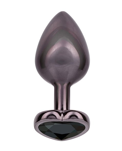 Jewel Black Diamond Heart Butt Plug - Large, Black | Shop Lowest Prices at Funlove.com