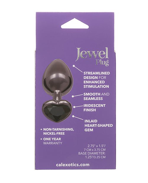 Jewel Black Diamond Heart Butt Plug - Large, Black | Shop Lowest Prices at Funlove.com