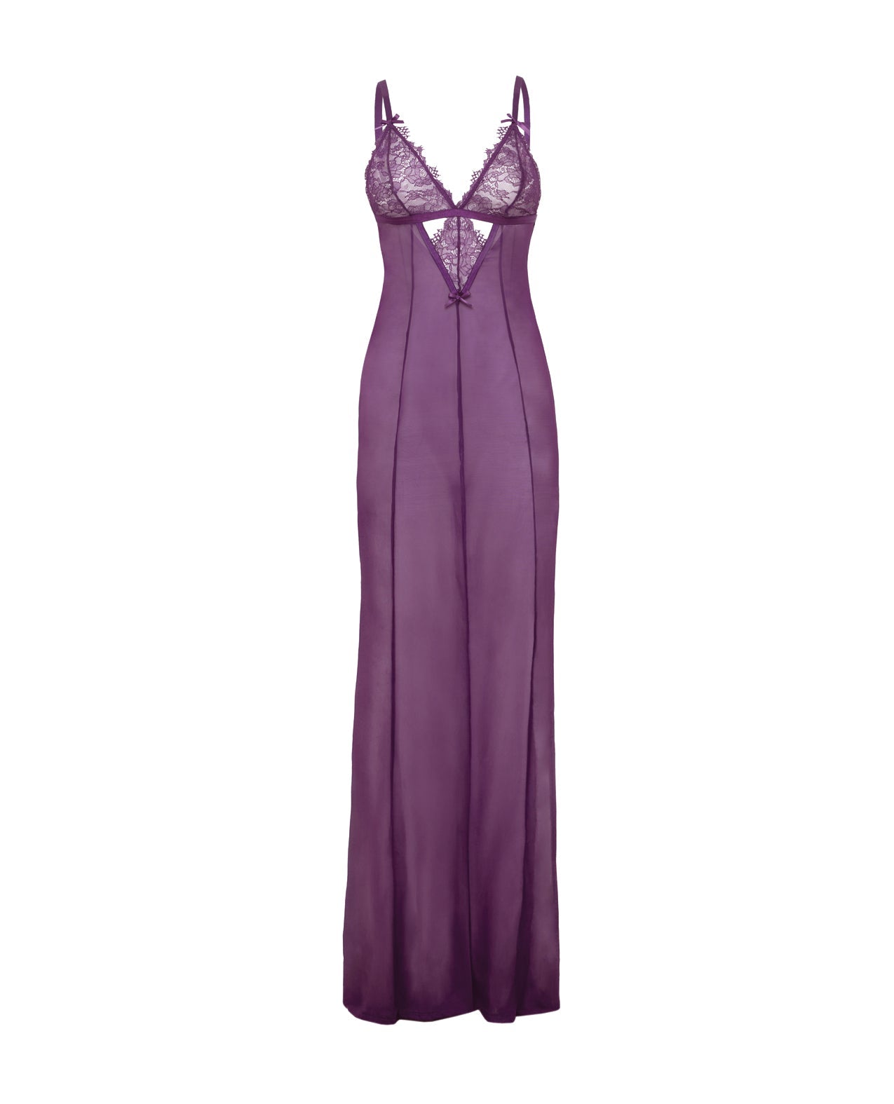 Katana Mesh & Eyelash Lace Gown - Purple 1X/2X | Shop Lowest Prices at Funlove.com