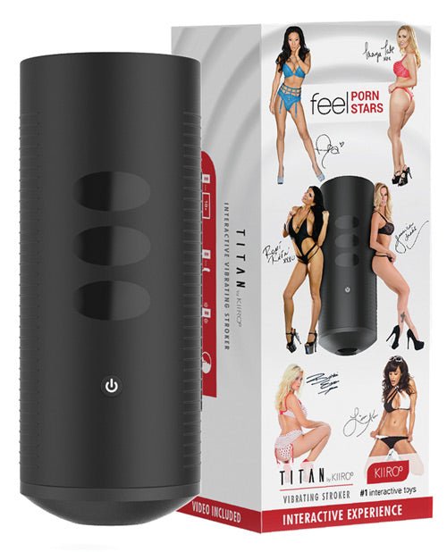 Kiiroo Titan The Experience Interactive Vibrating Stroker - Black | Shop Lowest Prices at Funlove.com