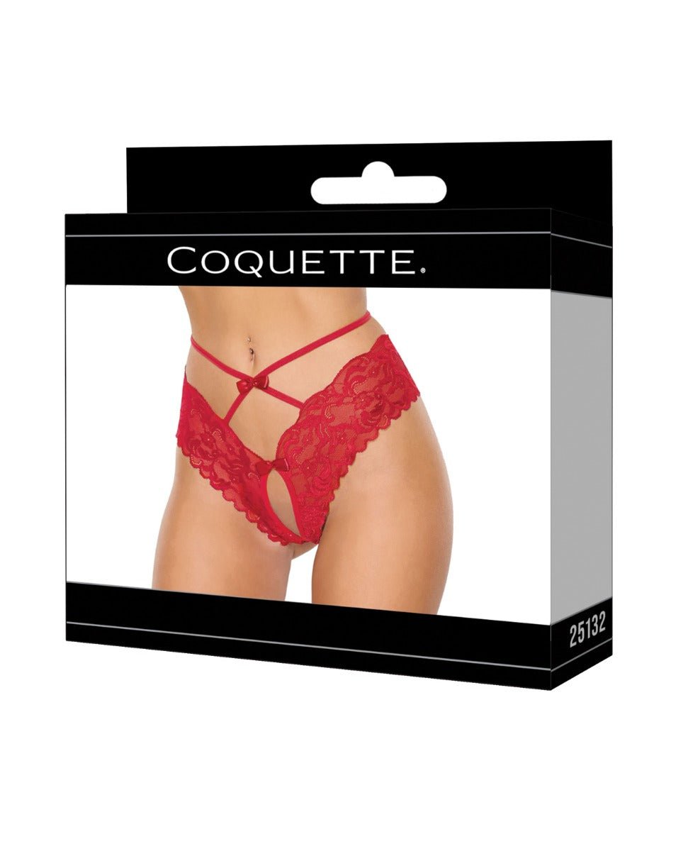 Lace Hipster Panty w/Bow Detail - Red MD | Shop Lowest Prices at Funlove.com