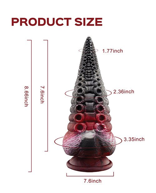 Lava Tentacle Shape Suction Cup Dildo - Multi Color | Shop Lowest Prices at Funlove.com