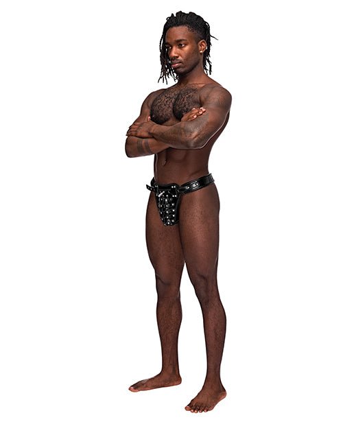 Leather Taurus Adjustable Buckle Thong Black O/s | Shop Lowest Prices at Funlove.com