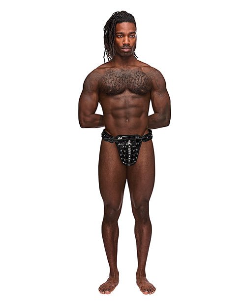 Leather Taurus Adjustable Buckle Thong Black O/s | Shop Lowest Prices at Funlove.com