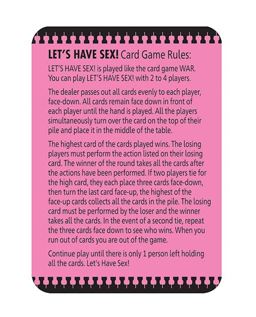 Let's Have Sex Card Game | Shop Lowest Prices at Funlove.com