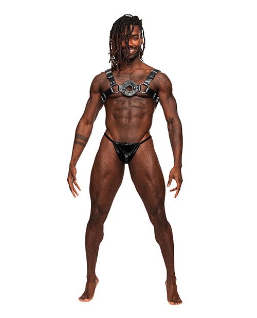 Libra Pu Leather Chest Harness Black O/s | Shop Lowest Prices at Funlove.com