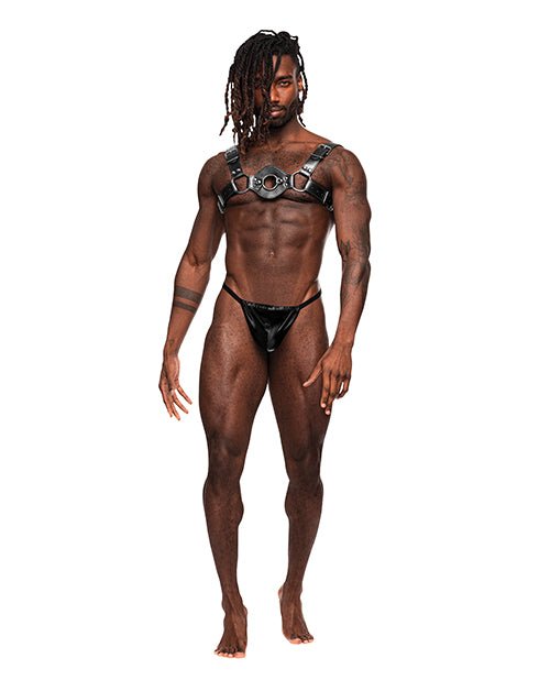 Libra Pu Leather Chest Harness Black O/s | Shop Lowest Prices at Funlove.com