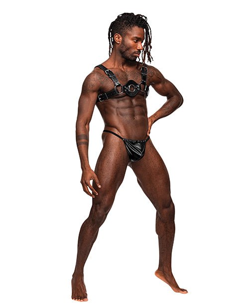Libra Pu Leather Chest Harness Black O/s | Shop Lowest Prices at Funlove.com