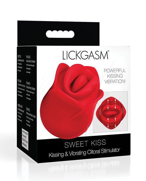 Lickgasm Sweet Kiss Kissing & Vibrating Clitoral Stimulator - Red | Shop Lowest Prices at Funlove.com