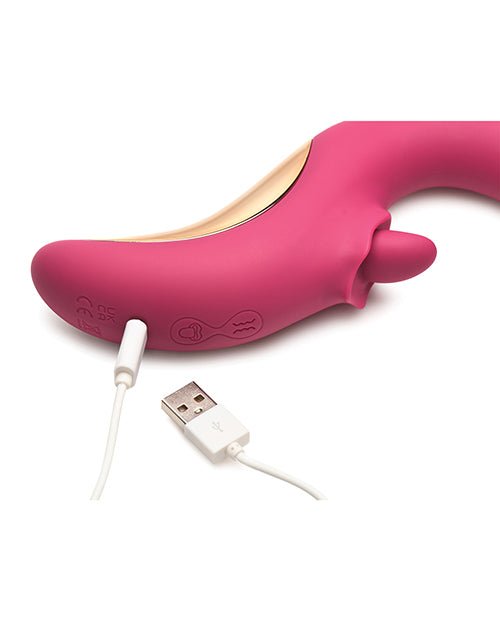 Lickgasm Tease & Please Thrusting & Licking Vibrator - Pink | Shop Lowest Prices at Funlove.com