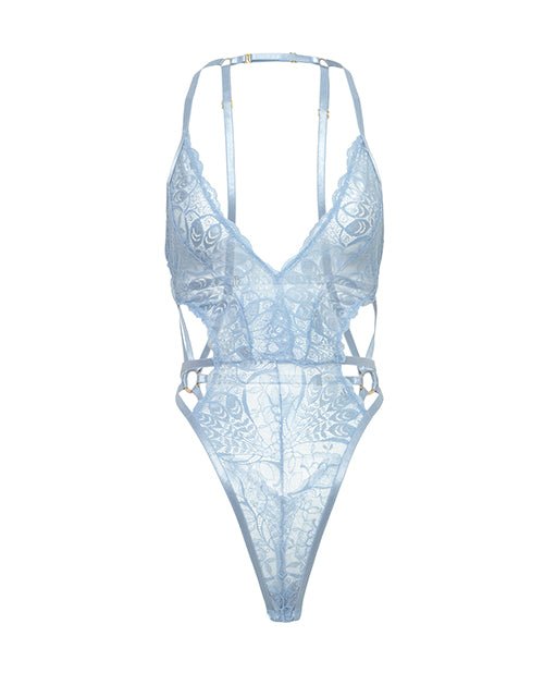 Lina Lace Halter Teddy - Brunnera Blue S/M | Shop Lowest Prices at Funlove.com