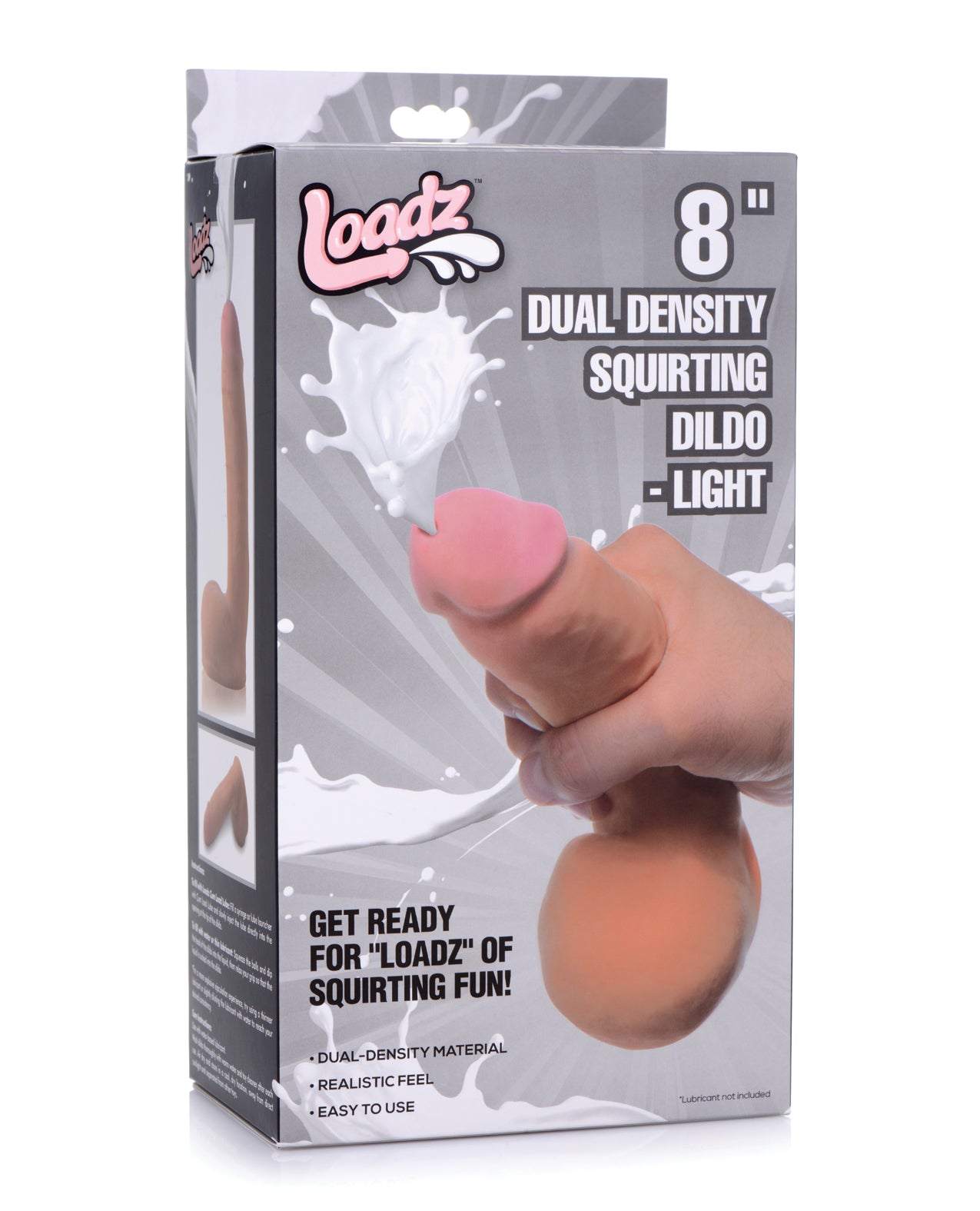 Loadz 8" Dual Density Squirting Dildo - Light | Shop Lowest Prices at Funlove.com