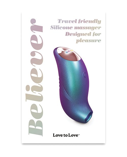 Love to Love Believer Mini Tongue Flicker - Iridescent Turquoise | Shop Lowest Prices at Funlove.com