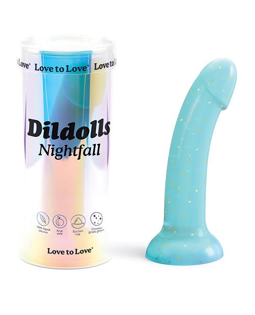 Love to Love Curved Suction Cup Dildolls Nightfall - Blue | Shop Lowest Prices at Funlove.com