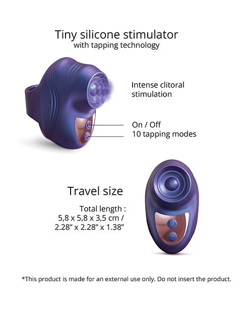 Love to Love Kisscool Tapping Finger Vibe - Midnight Indigo | Shop Lowest Prices at Funlove.com