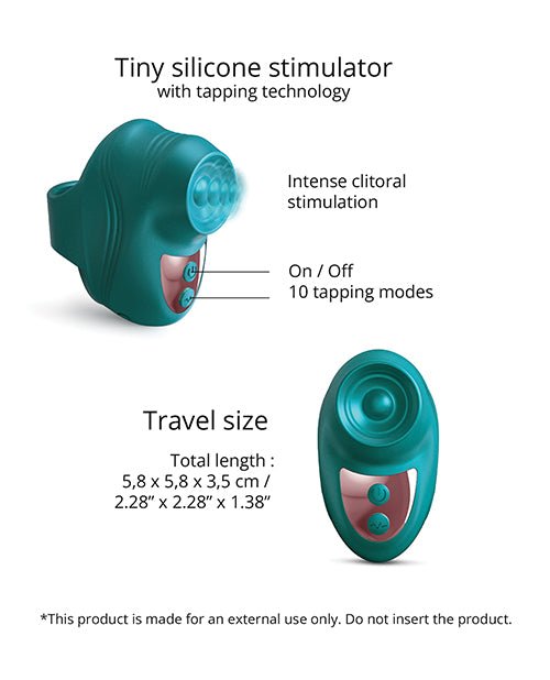 Love to Love Kisscool Tapping Finger Vibe - Teal Me | Shop Lowest Prices at Funlove.com