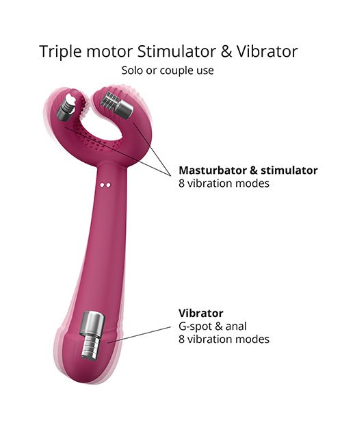 Love to Love Please Me Multi - Play Vibrator - Plum Star | Shop Lowest Prices at Funlove.com