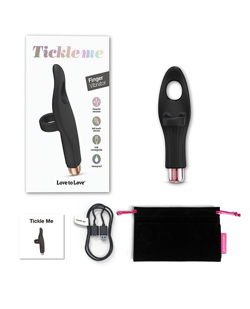 Love to Love Tickle Me Finger Vibe - Black Onyx | Shop Lowest Prices at Funlove.com
