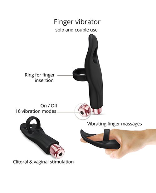 Love to Love Tickle Me Finger Vibe - Black Onyx | Shop Lowest Prices at Funlove.com