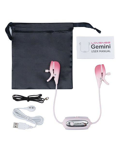 Lovense Gemini Vibrating Nipple Clamps - Pink | Shop Lowest Prices at Funlove.com