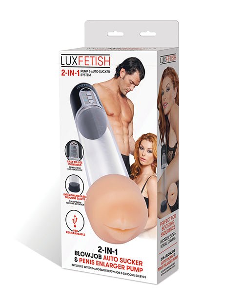 Lux Fetish 2 - in - 1 Blowjob Sucker & Penis Enlarger Pump | Shop Lowest Prices at Funlove.com