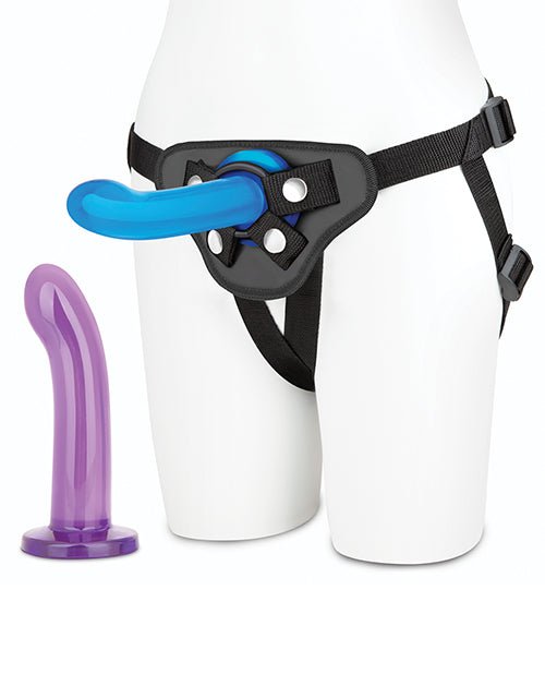 Lux Fetish 3 pc Beginners Strap On & Pegging Set - Multi Color | Shop Lowest Prices at Funlove.com