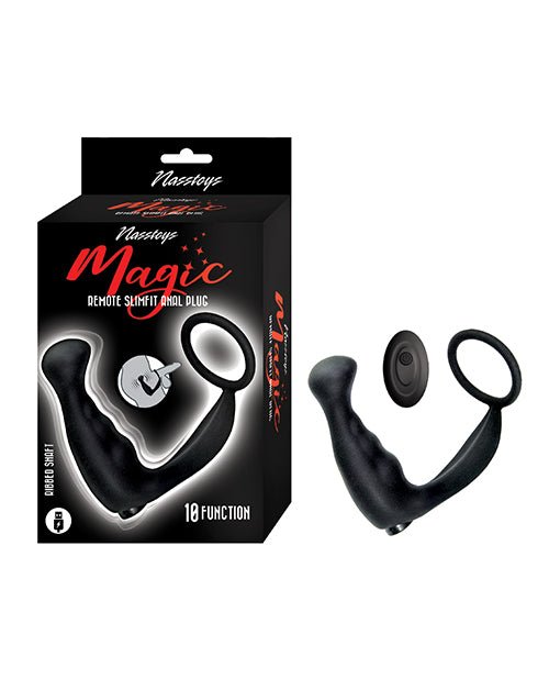 Magic Slimfit Anal Plug w/Remote Control - Black | Shop Lowest Prices at Funlove.com