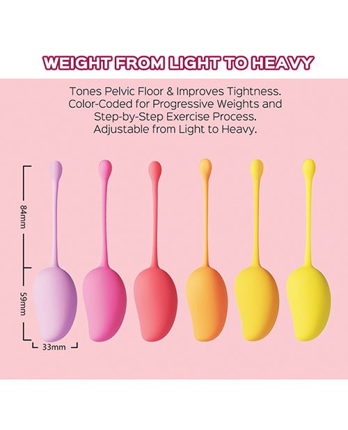 Mango Tropical 6 Weighted Kegel Ball Exercise Set | Shop Lowest Prices at Funlove.com