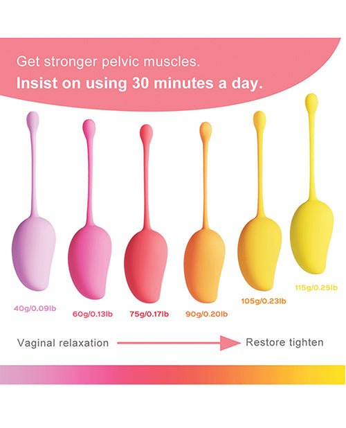 Mango Tropical 6 Weighted Kegel Ball Exercise Set | Shop Lowest Prices at Funlove.com