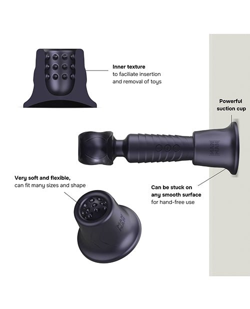 Manwan Holden Suction Cup Wand Holder - Black Plum | Shop Lowest Prices at Funlove.com