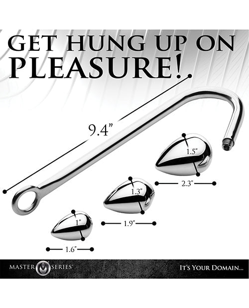 Master Series Anal Hook Trainer w/3 Plugs - Silver | Shop Lowest Prices at Funlove.com