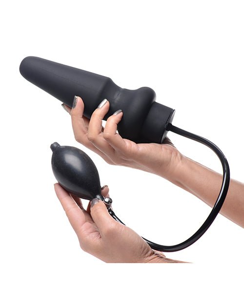 Master Series Ass - Pand Inflatable Silicone Anal Plug - Black | Shop Lowest Prices at Funlove.com