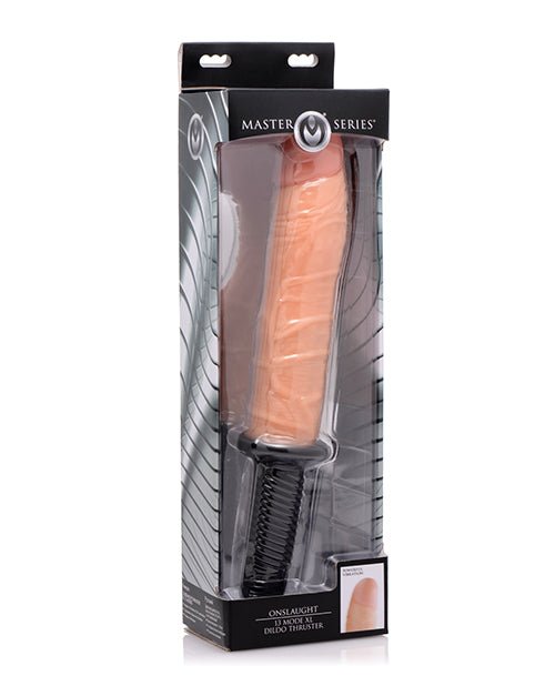 Master Series Onslaught 13 Mode XL Vibrating Dildo Thruster - Light | Shop Lowest Prices at Funlove.com