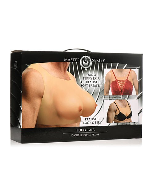 Master Series Perky Pair D Cup Silicone Breasts | Shop Lowest Prices at Funlove.com