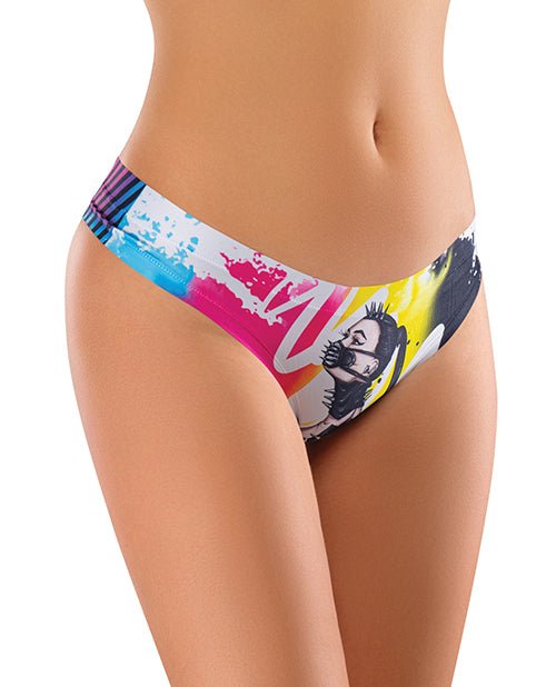 Mememe Cabal Margot Printed Thong XL | Shop Lowest Prices at Funlove.com