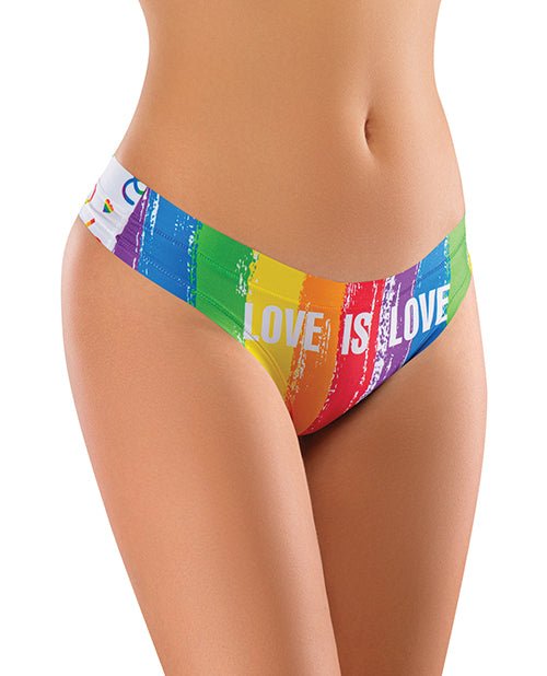 Mememe Pride Love Is Printed Thong XL | Shop Lowest Prices at Funlove.com
