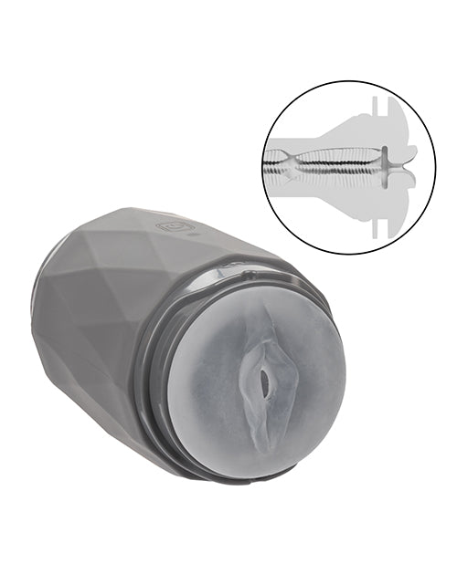 Milk Master Vibro Squeeze Pussy Stroker - Black | Shop Lowest Prices at Funlove.com
