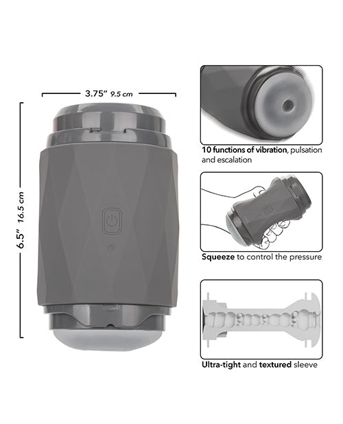 Milk Master Vibro Squeeze Stroker - Black | Shop Lowest Prices at Funlove.com